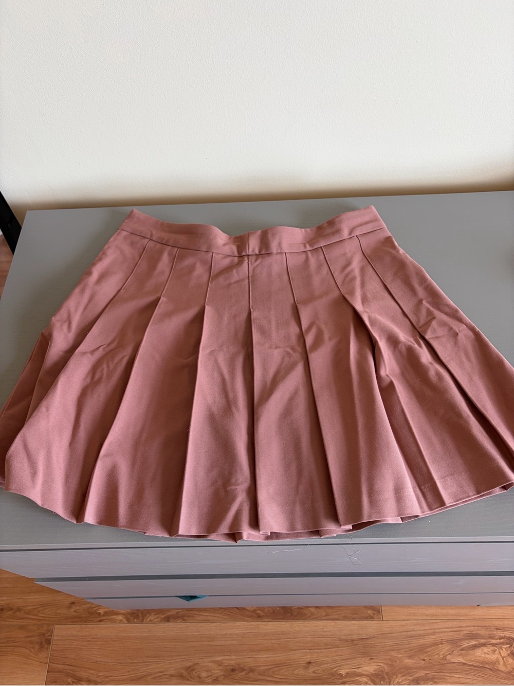 Aritzia Women's Pleated Mini Skirt in Dusty Rose